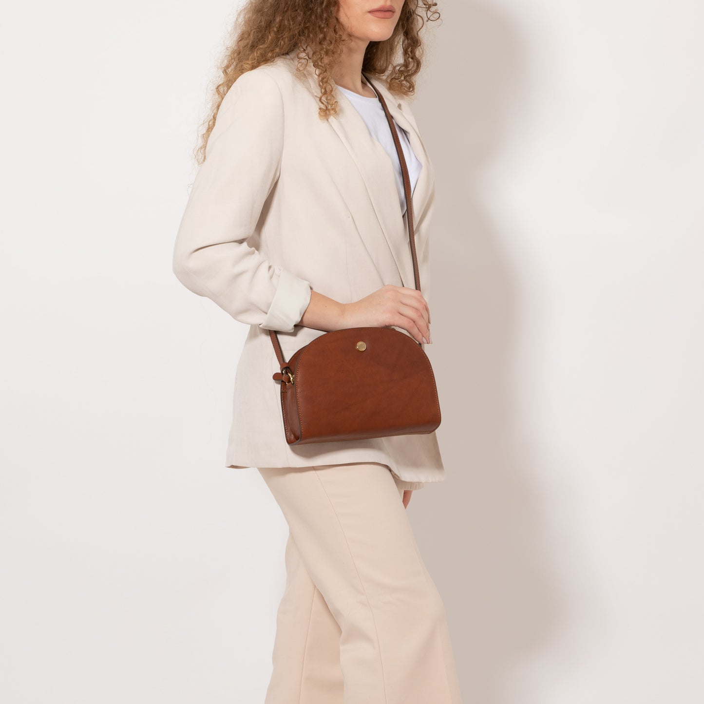 Borsa Donna in Pelle Cognac Moon