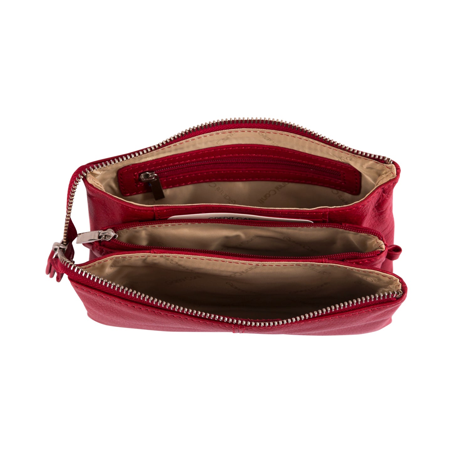 Pochette tre soffietti con tracolla Pelle Easy