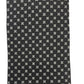 Cravatta seta nera con fiorellini grigi e bianchi