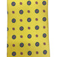 Cravatta seta gialla con fiorellini rosa e contorni celesti