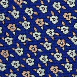 Cravatta seta bluette nuvoletta celeste e beige
