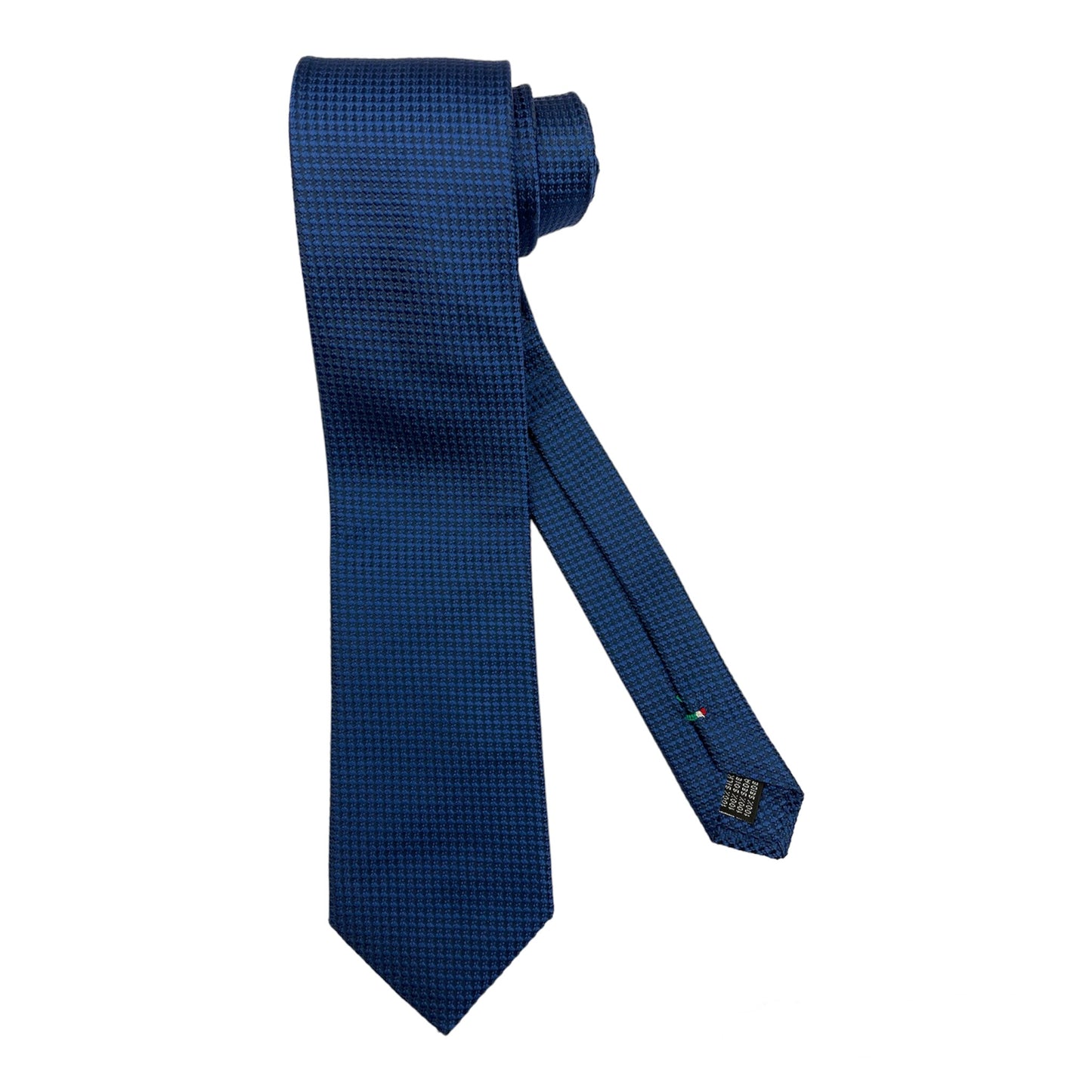 Cravatta seta bluette trama Oxford