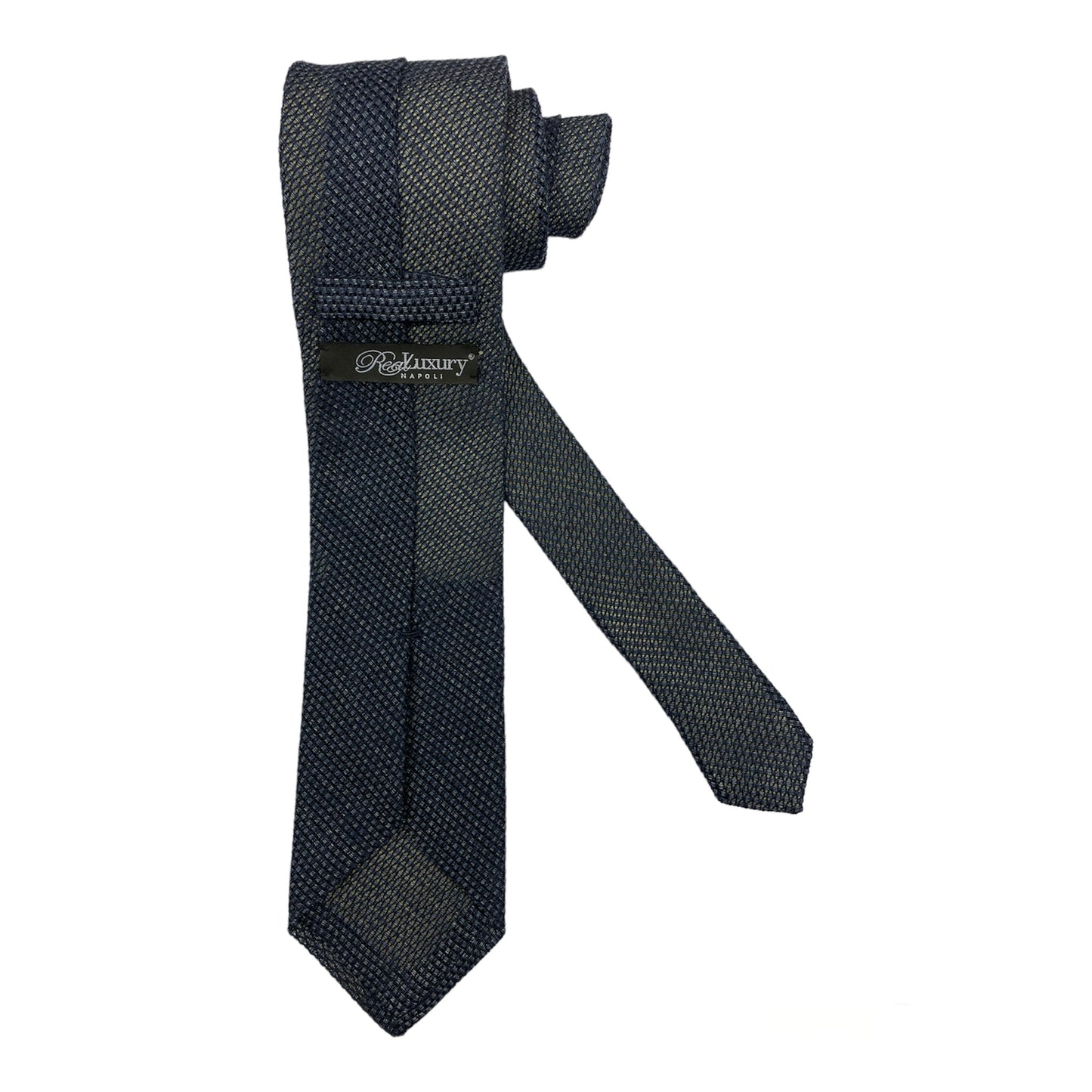 Blue silk gauze tie