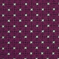 Cravatta seta vino crocette bianche