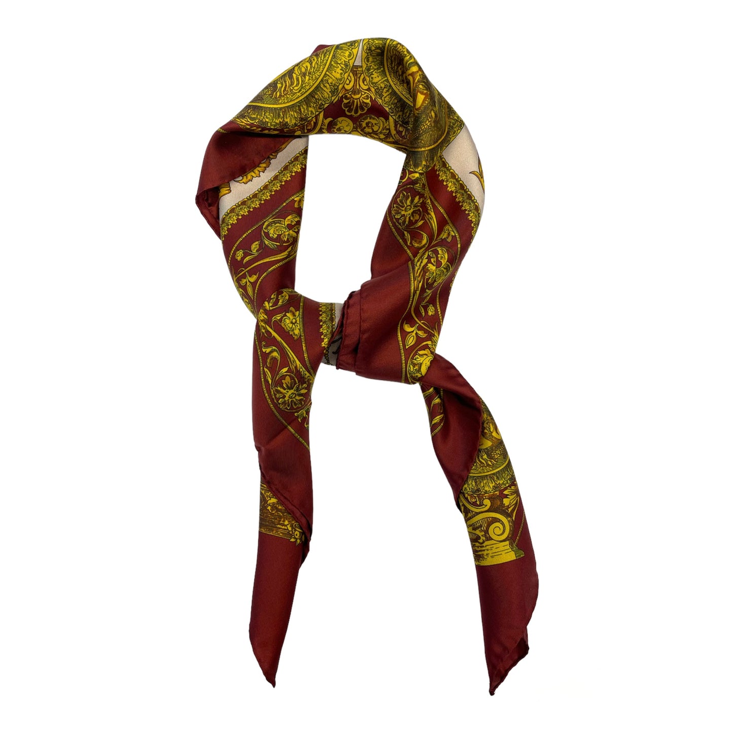 Foulard Pompei Silk Bordeaux