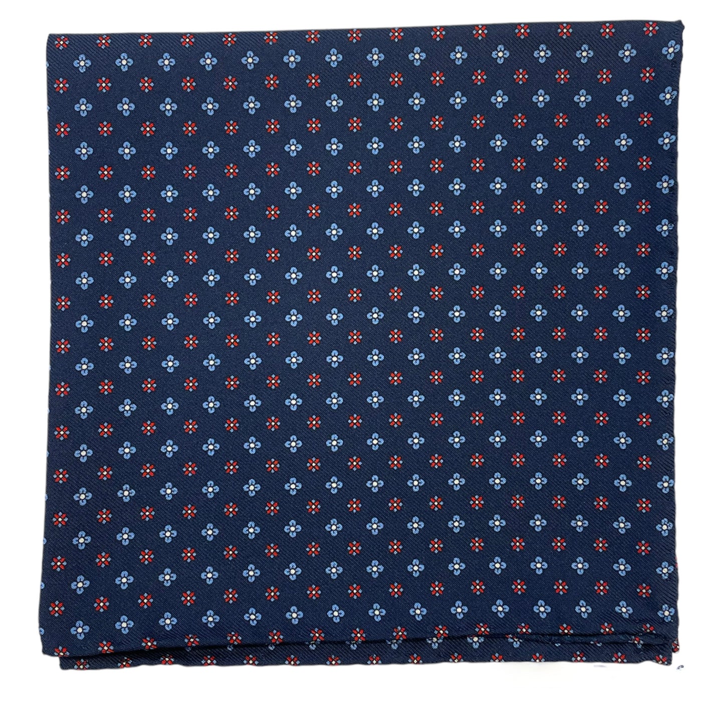 Sartorial pochette blue celestial flowers