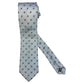 Cravatta seta celeste con fantasia geometrica
