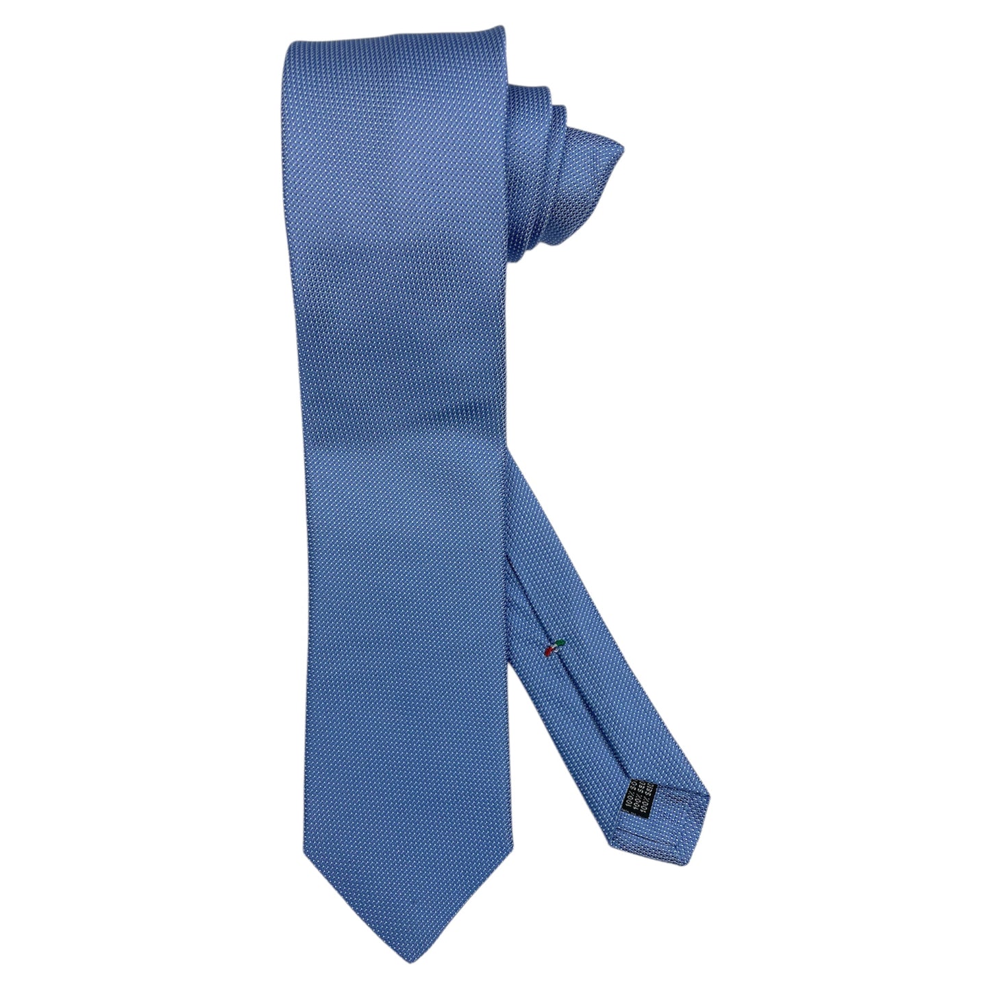 Cravatta seta Azzurra con microintreccio
