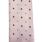 Light blue silk tie with blue flowers and red circles