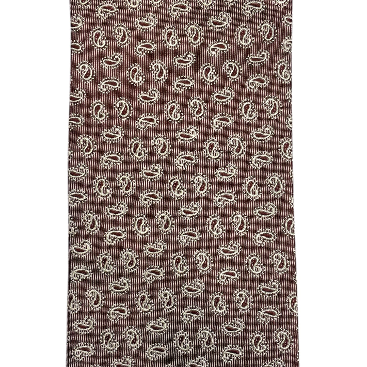 Light blue silk tie with blue flowers and red circles