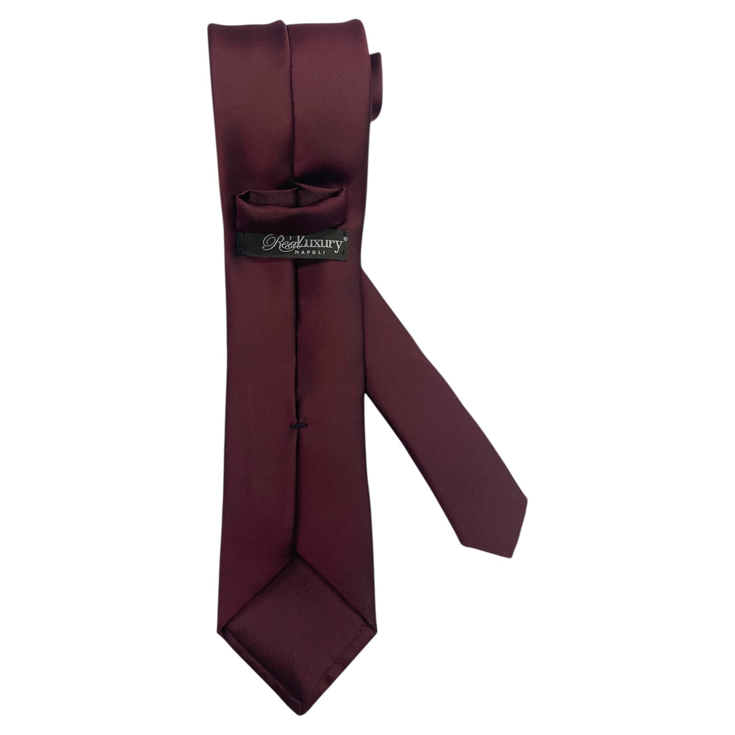 Light blue silk tie with blue flowers and red circles