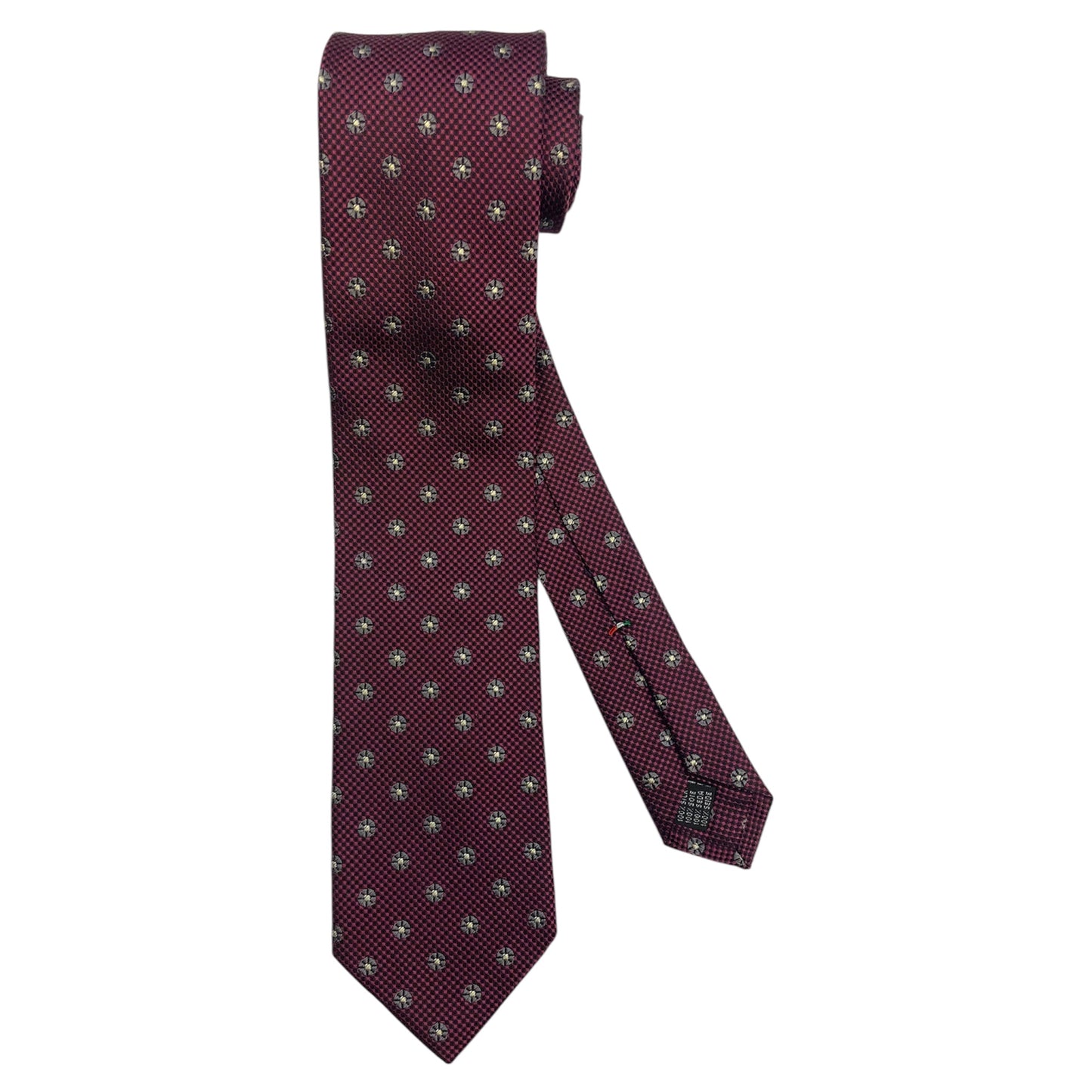 Cravatta Uomo Bordeaux a Fantasia