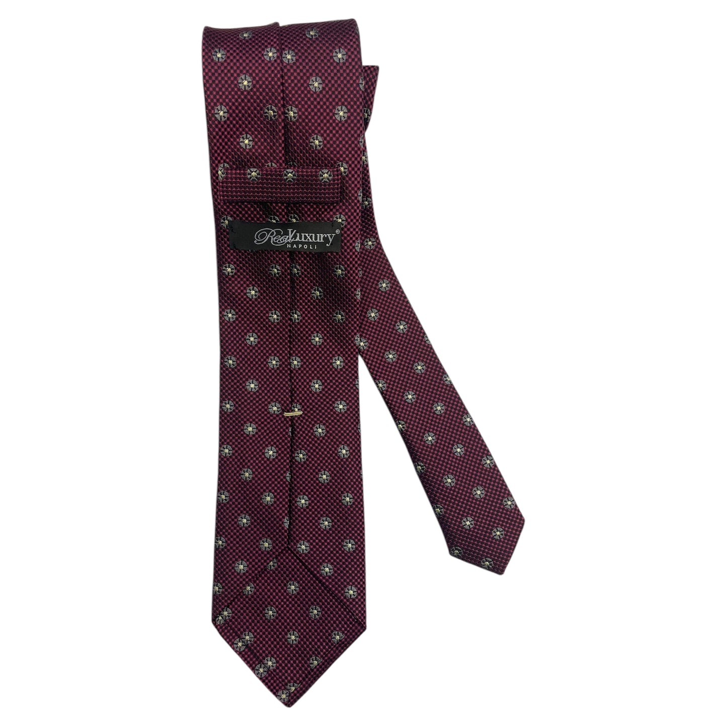 Cravatta Uomo Bordeaux a Fantasia