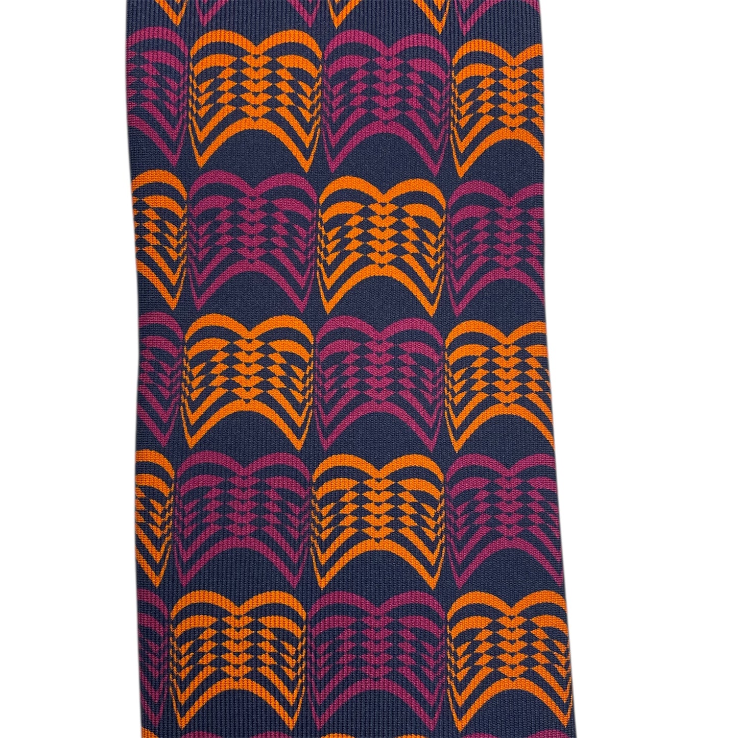 Cravatta Uomo Blu con Fantasia Geometrica Multicolore