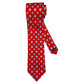 Cravatta Rossa a Fantasia Floreale Geometrica