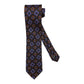 Cravatta seta blu con pattern floreale