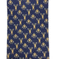 Cravatta seta blu con scimmietta palestrata