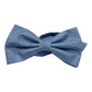 Sartorial bow tie brown silk large light blue flowers