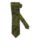 Cravatta seta nera con paisley verde