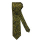 Cravatta seta nera con paisley verde