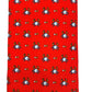 Cravatta seta rossa con granchietti