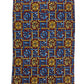 Cravatta seta bordeaux con fiori e quadri