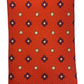 Cravatta seta rossa con fiori grandi bordeaux