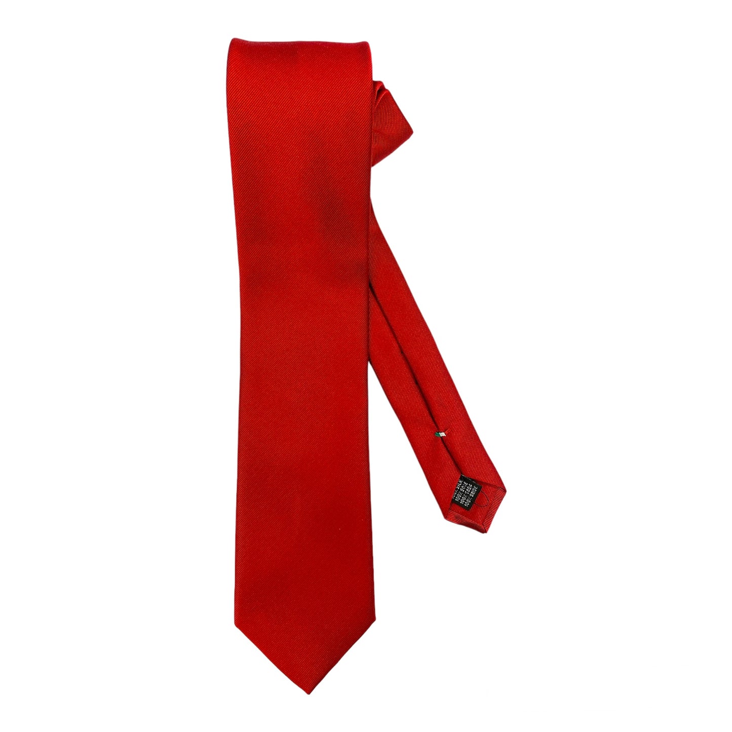 Cravatta seta tinta unita rossa