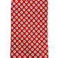 Cravatta seta rossa con margherita bianche