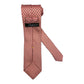Cravatta seta rosa fiorellino giallo