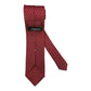 Cravatta seta rossa con pattern geometrico