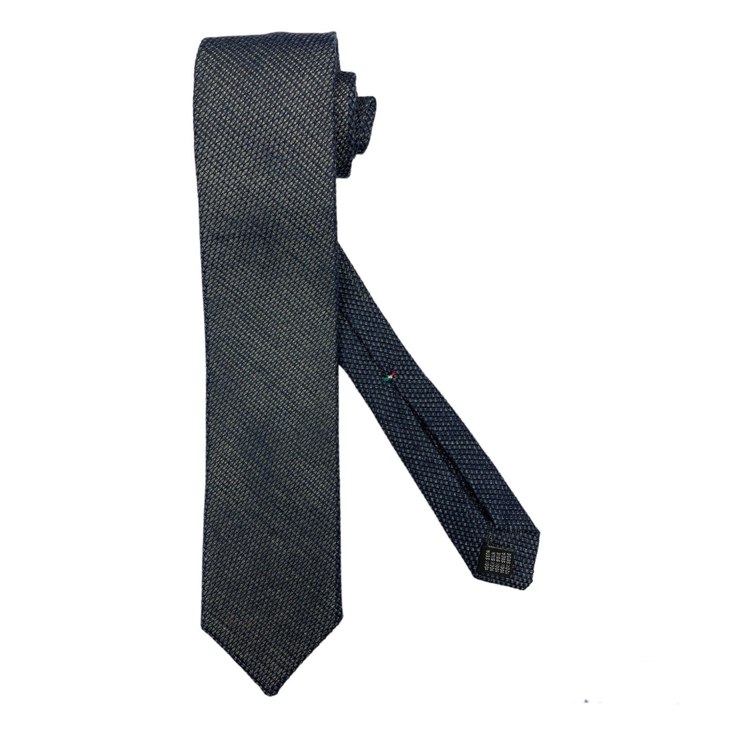Cravatta garza di seta blu