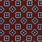 Cravatta seta Bordeaux fiori blu