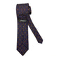 Cravatta seta blu con fiorellini e orsacchiotto