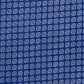Blue silk tie with white squares