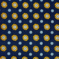 Cravatta seta blu fiore giallo e cerchietto azzurro