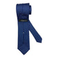 Cravatta seta blu paisley bianco e fiore viola