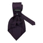 Dark blue silk tie with fuchsia squares