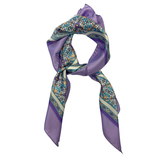 Lilac silk Amalfi scarf