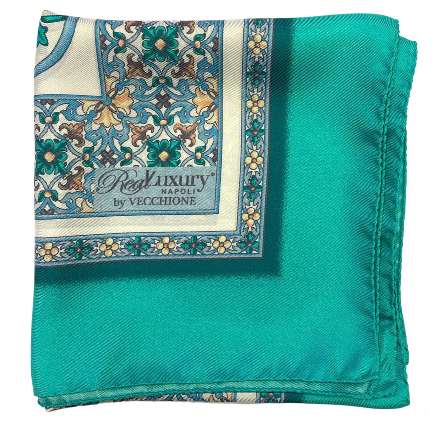 Green silk Amalfi scarf